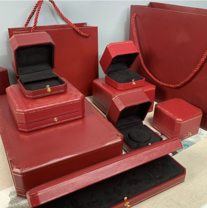 Designer Jewelry Boxes Ring Case Necklace Bracelets Box Jewelry Packaging & Display With Certificate and Handbag