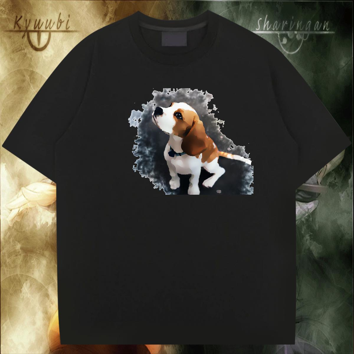 Unisex Couples T Shirts 100% Cotton 230g Daily Wear dog Oversized 3XL 4XL Breathable Short Sleeve 2024 DIY T Shirts Men Clothes
