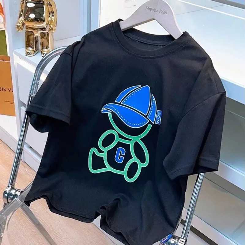 T-shirts Summer Cool Kids Boy Casual Tops Cartoon Print Trendy Childrens T-shirt Short Sleeve European And American Style Toddler TeesL24729