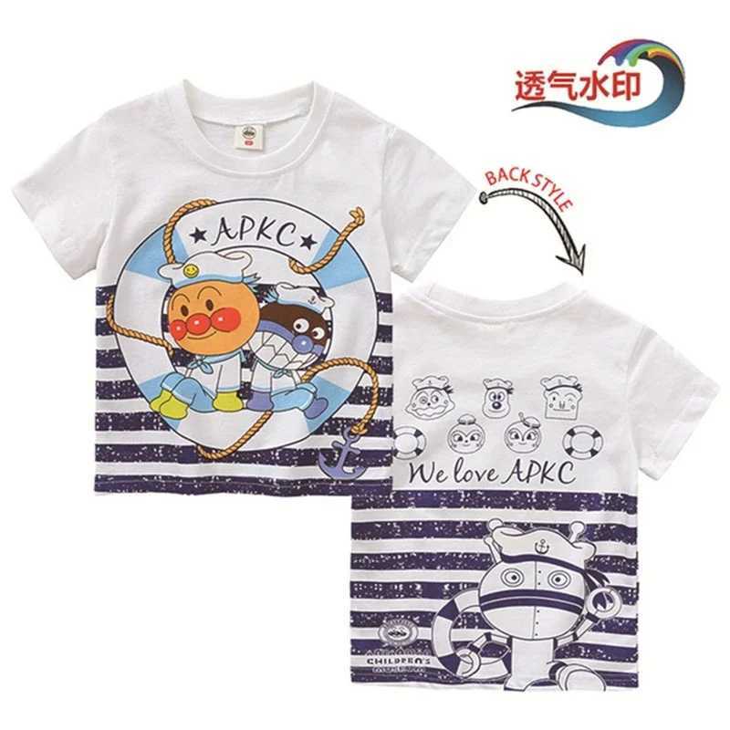T-shirts New Cartoon Anpanman Kids T Shirt For Summer Children Baby Boy Girl Short Sleeve T-Shirts Cotton Clothes Toddler Tops Tees ShirtL24729