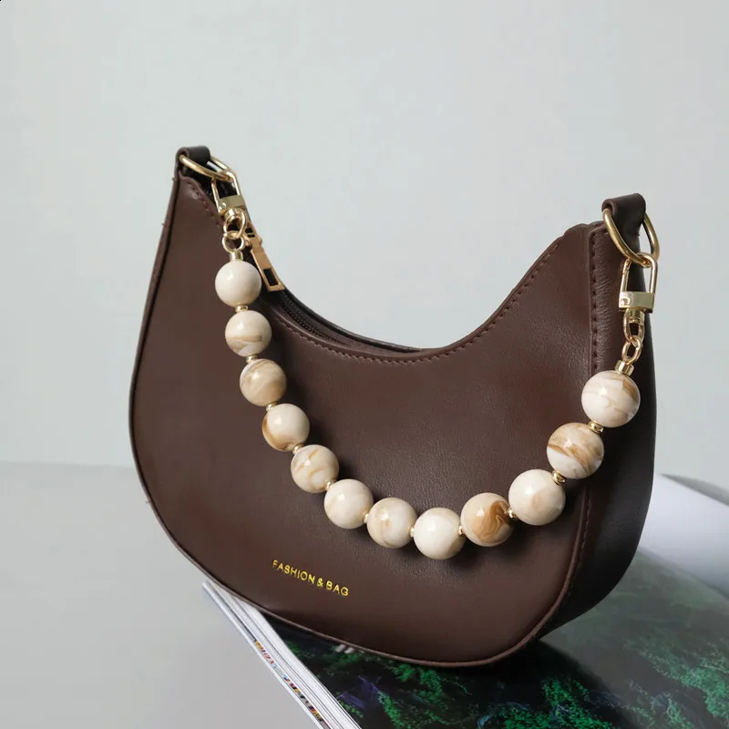 Woman Bag Accessory Black Beige Red Acrylic Resin Beads Parts Handcrafted Wristband Women Replacement Bag Handle Chain 240729