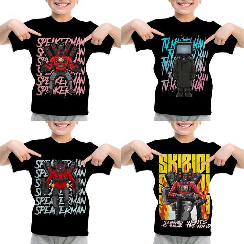 T-shirts Kids Summer T Shirt Skibidi Toilet T-shirts Girls O-neck Short Sleeve Boys Cartoon Casual Tshirt Camiseta Childrens ClothingL24729