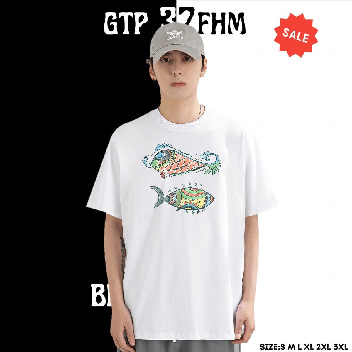Comfortable Tshirt for Man Woman 230g Cotton Street wear Hip Hop fish DIY Breathable Short Sleeve Designer T Shirts Men Clothings
