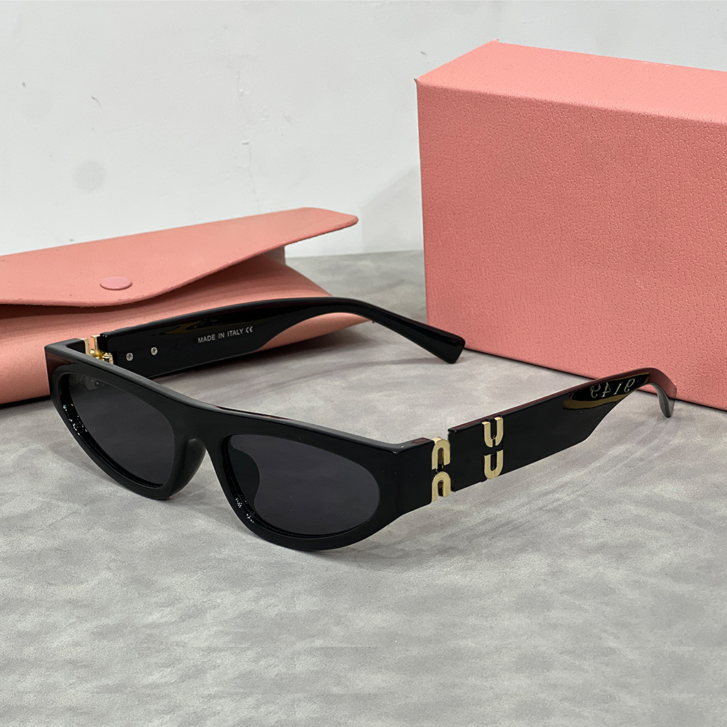 miumu miumium miu muimiu miumiuu miumui mui muimuis black sunglasses for women designer oval glasses uv400 property squre metal legs letter design small eyeglasses