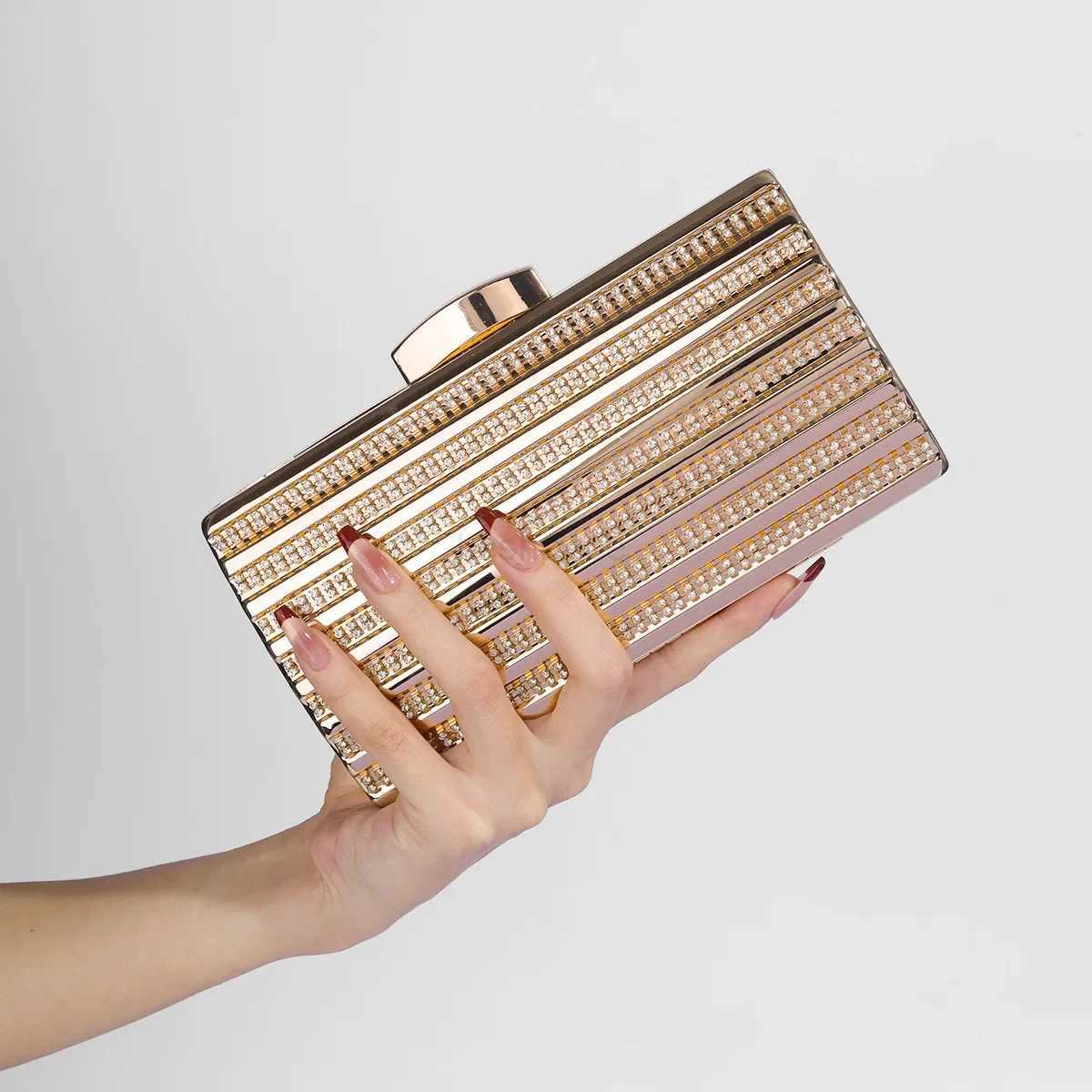 Women Clutches Evening Bags Geometry Rhinestone Acrylic Purses and Handbags Shoulder Crossbody Bag Formal Wedding Prom PartyXJ240729