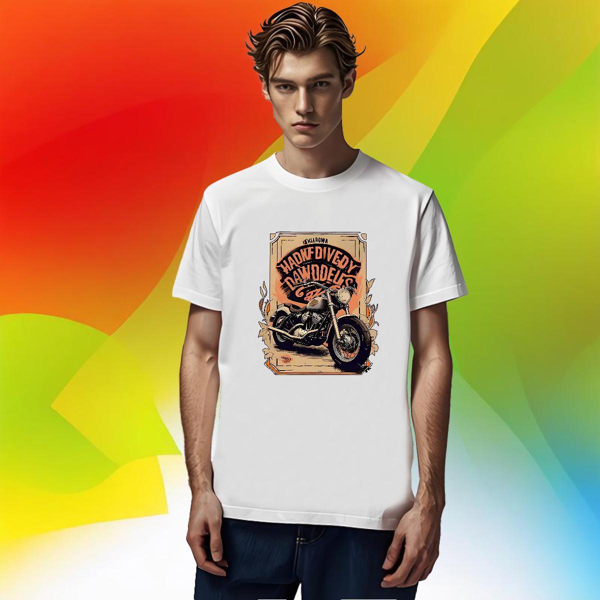 Unisex Men Tees 100% Cotton 230g Outdoor Motorcycle Cartoon Printing L-4XL Short Sleeve Soft Free Shipping T Shirts Men Tops Shirt