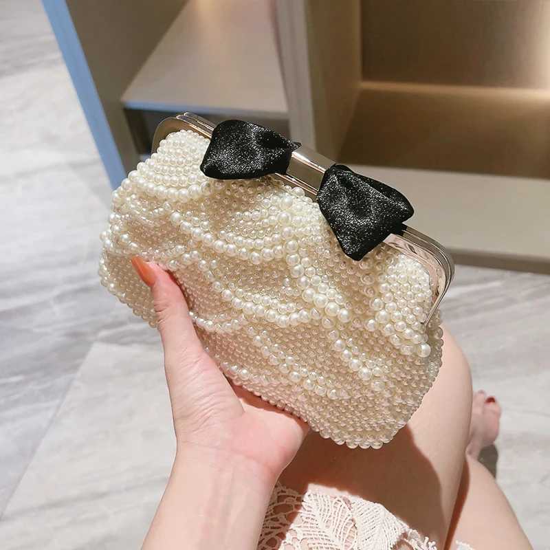 Mini Elegant Pearl Beaded Bag Fashion Dinner Clutch Purse Womens Classic Banquet Handbag For Wedding Party PromXJ240729