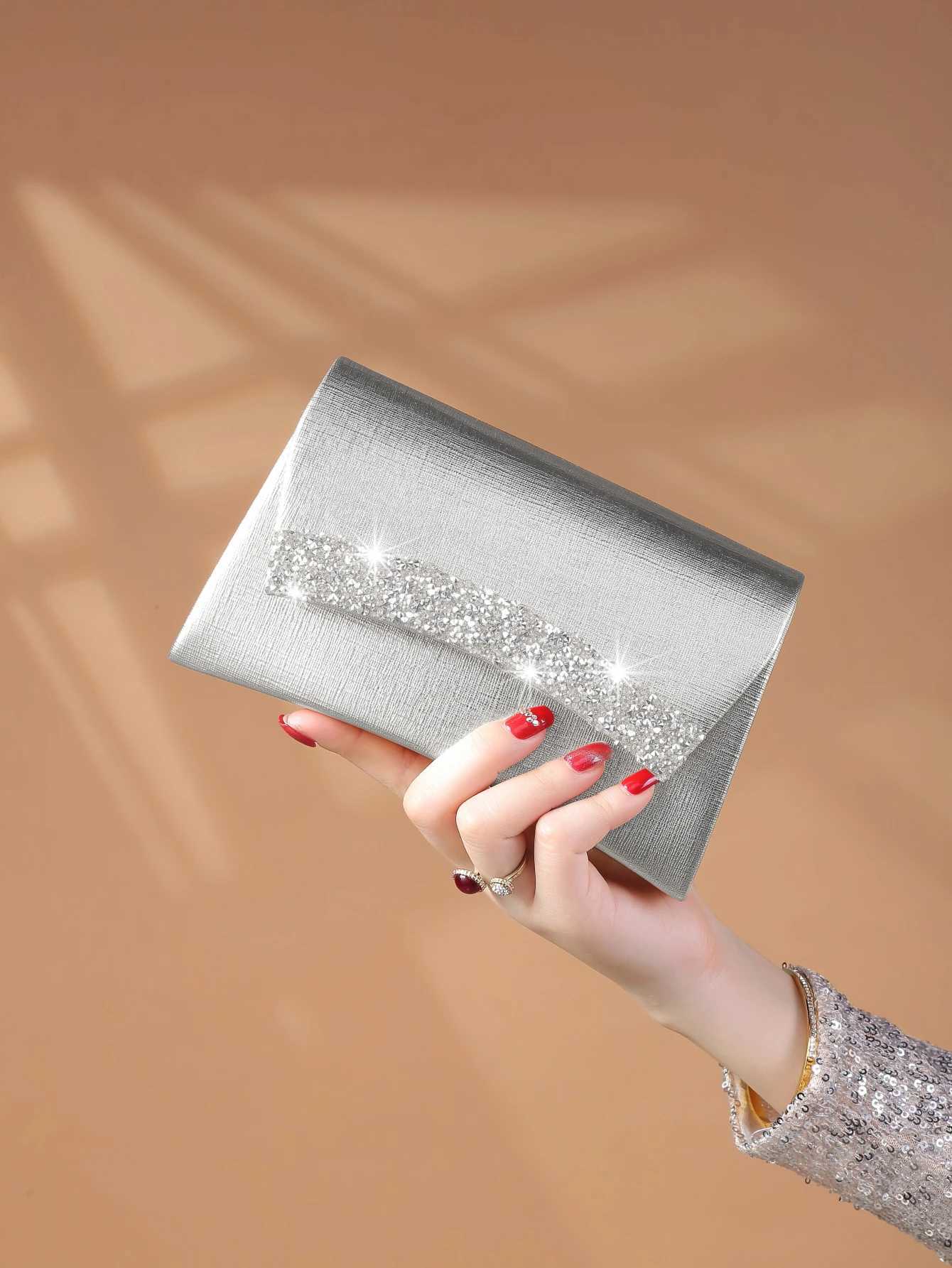 Glamorous Elegant Exquisite Quiet Luxury Sequin Stylish Luxury Shiny Glitter Clutch Bag For Evening Party Evening BagXJ240729
