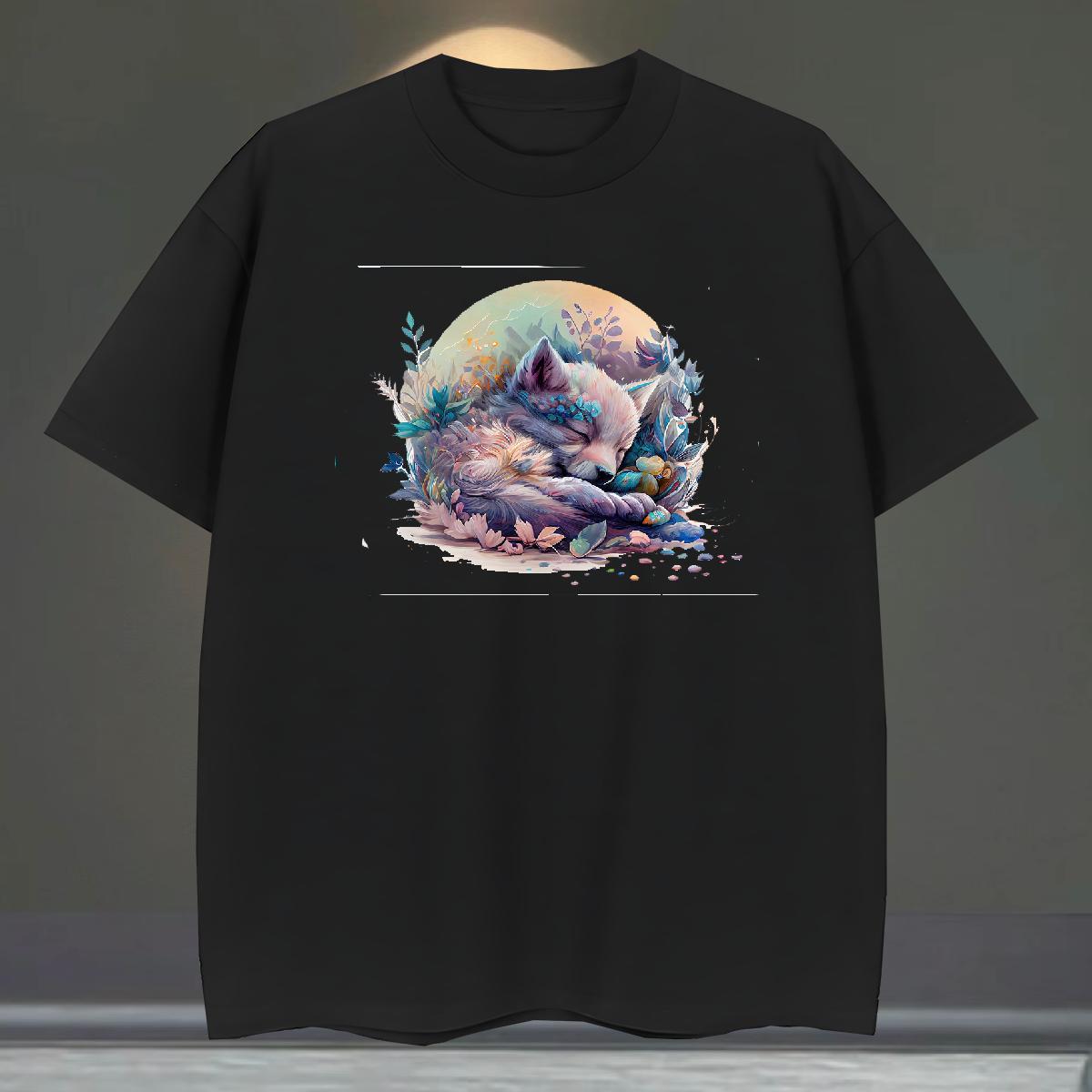 Cool Design Mens Tshirts 230g Cotton Beach wolf Customized Print Breathable Soft Brand T Shirts Men Clothings