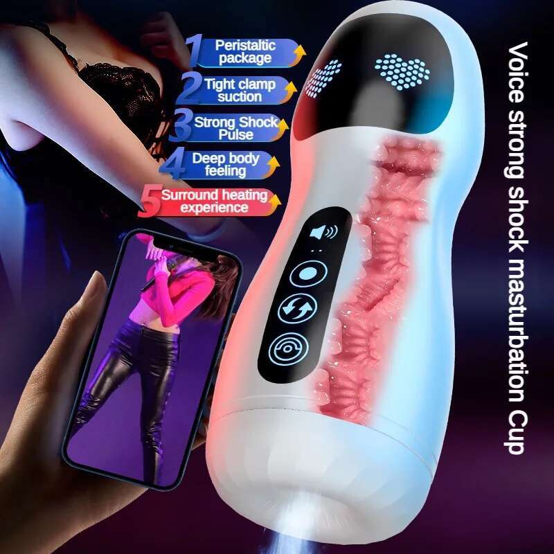 Masturbation Cup Penis Massage Sex Machine Blowjob Vibration Realistc Vagina Male Masturbator Erotic Toys for Men Adult Product