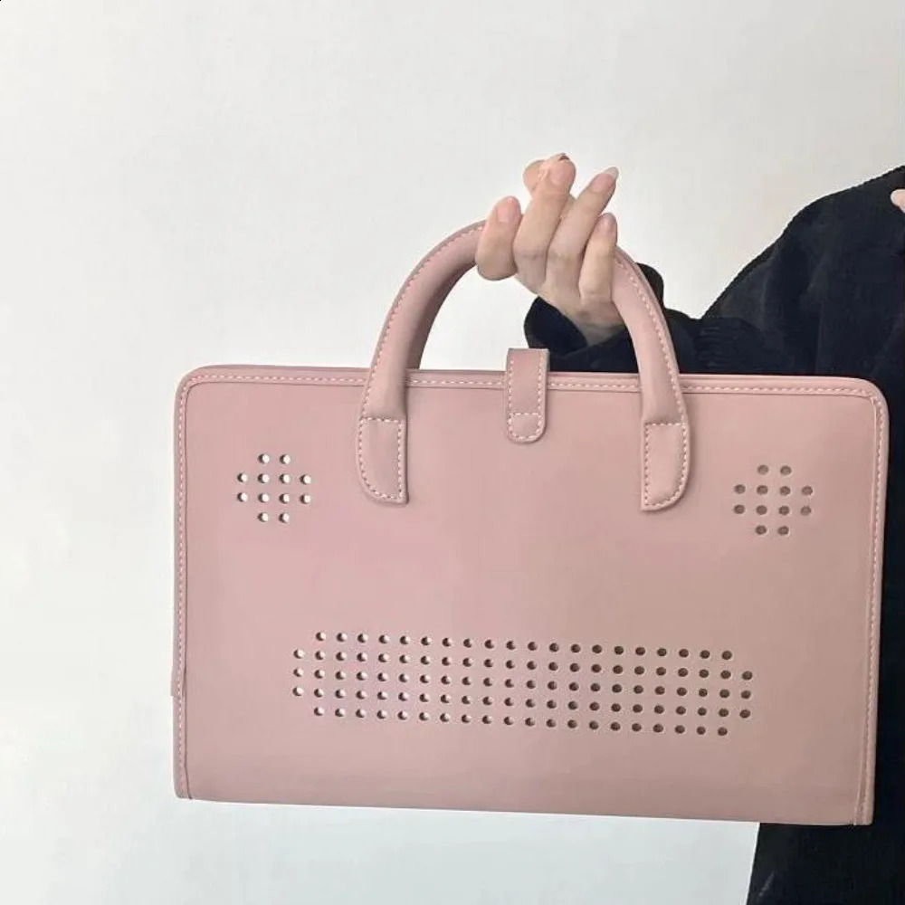 Pink Laptop SlEEve Fashion with Handle PU Laptop Protective Case Laptop Bag 240729
