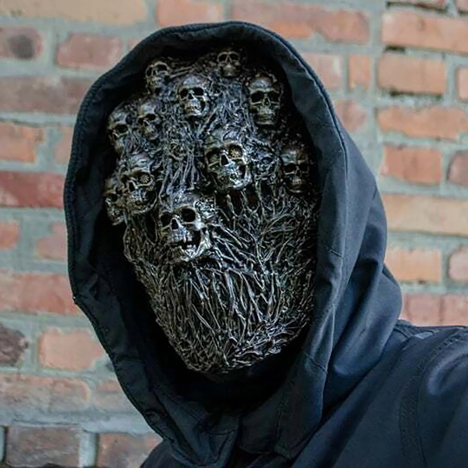 Steam Skull Halloween Mask Realistic Latex Full Face Creepy Skull Head Headgear Horror Mask Party Halloween Decoration 240729
