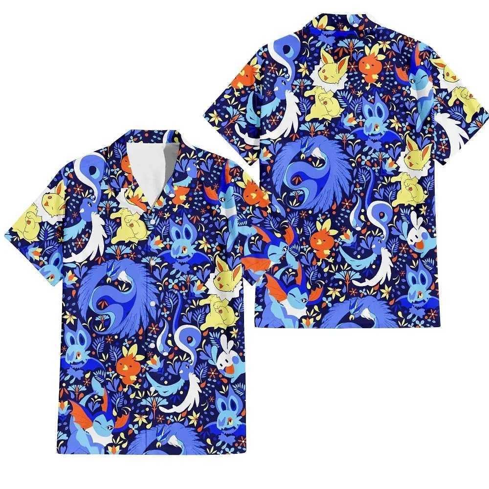 NewChildrens Shirt 3D Fun cartoon Animal Print Childrens Summer Loose Beach Short sleeved Top Boys and Girls ClothingW240729
