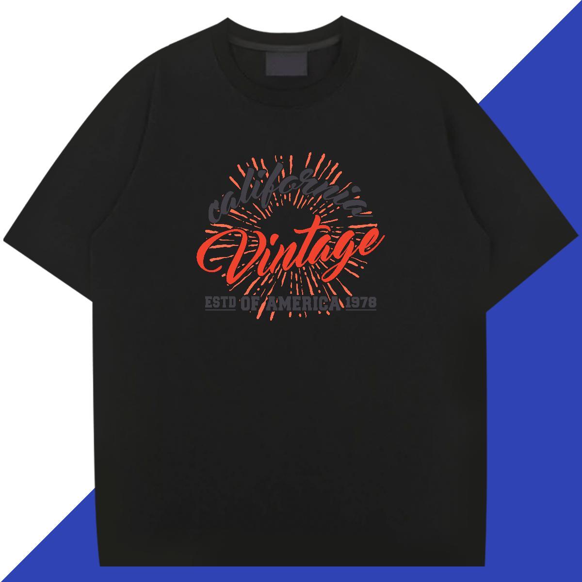 Brand Men Tees 100% Cotton 230g Outdoor letter Oversized 4XL O Neck Short Sleeves New Designer T-Shirts Wear