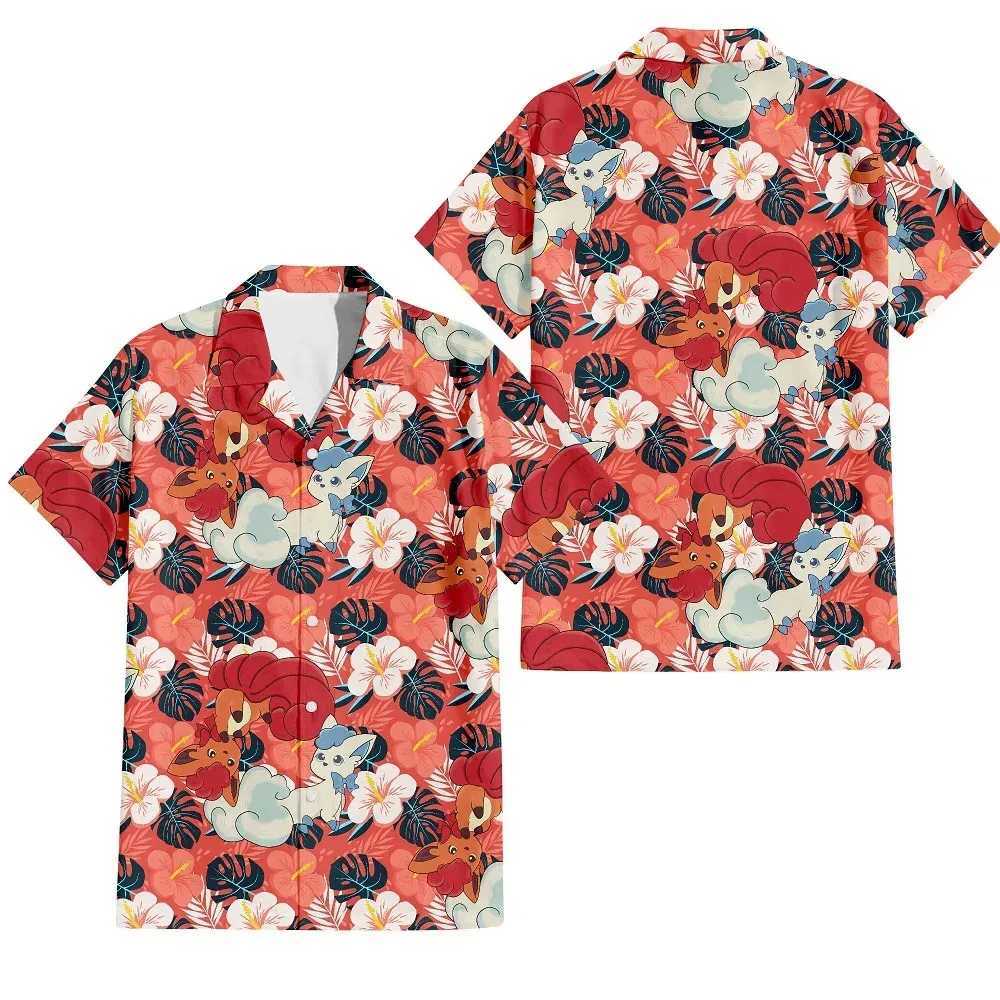 NewChildrens Shirt 3D Fun cartoon Animal Print Childrens Summer Loose Beach Short sleeved Top Boys and Girls ClothingW240729