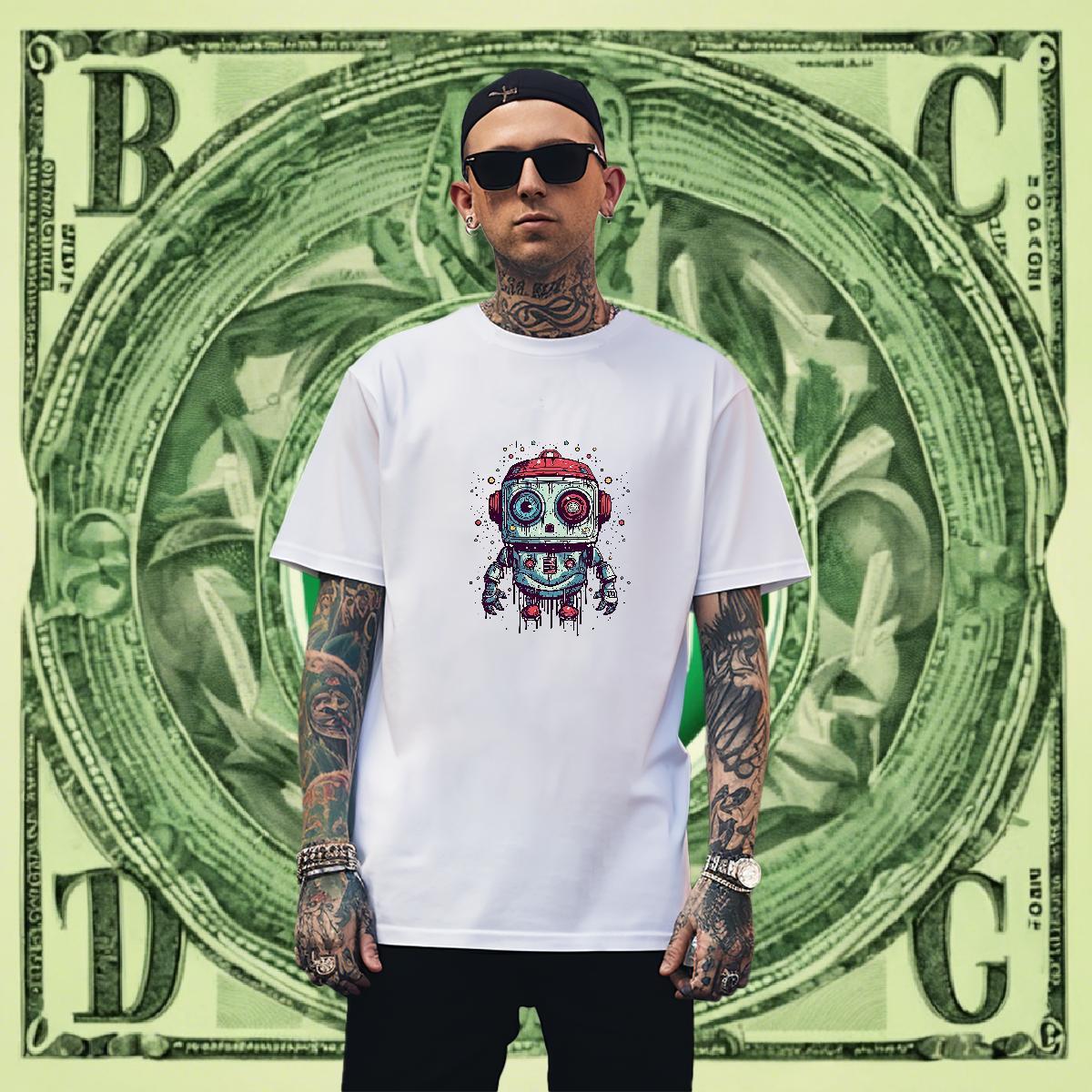 Comfortable Mens Tshirts 230g 100% Cotton Hip Hop Street ET Oversized 3XL 4XL Short Sleeve O-Neck Fashion Designer T-Shirts for Men Clothes