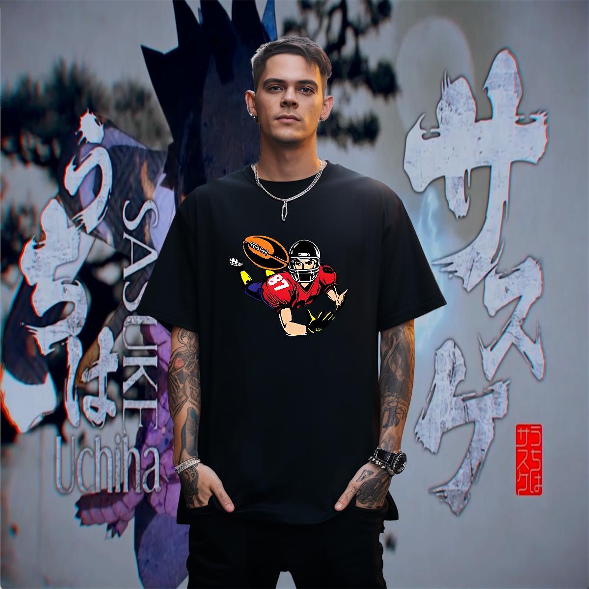 TOP Quality Tshirts 230g Cotton Casual rugby Plus Size Cartoon Pure Cotton 2024 DIY T Shirt For Man Clothes