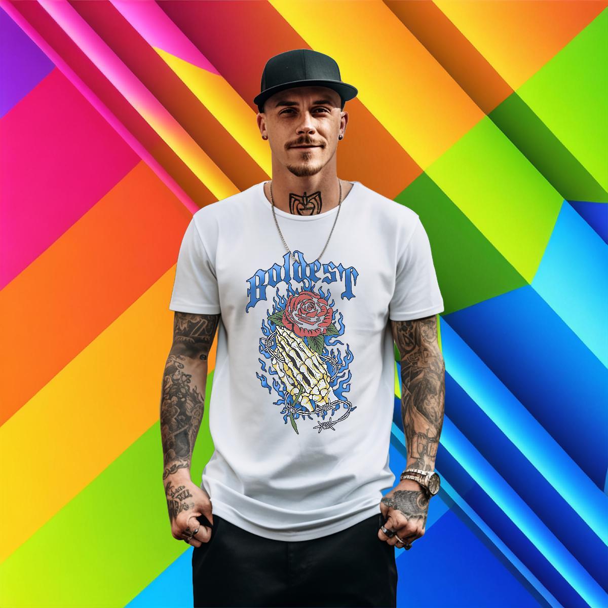 Free Shipping Tshirts 230g Cotton Street Casual flower Custom Printing Pure Cotton Factory Direct T-Shirts Clothings