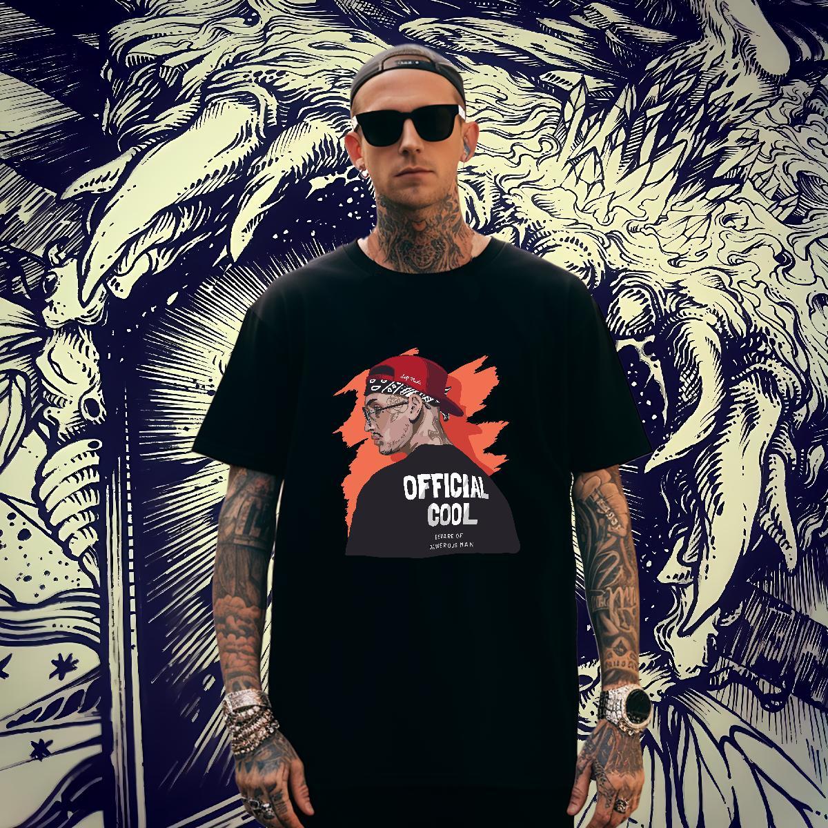 Classic Men Tshirts 230g Cotton Anime Printing Street letter Plus Size Custom Crew Neck Breathable Fashion Casual Men T Shirts Tops