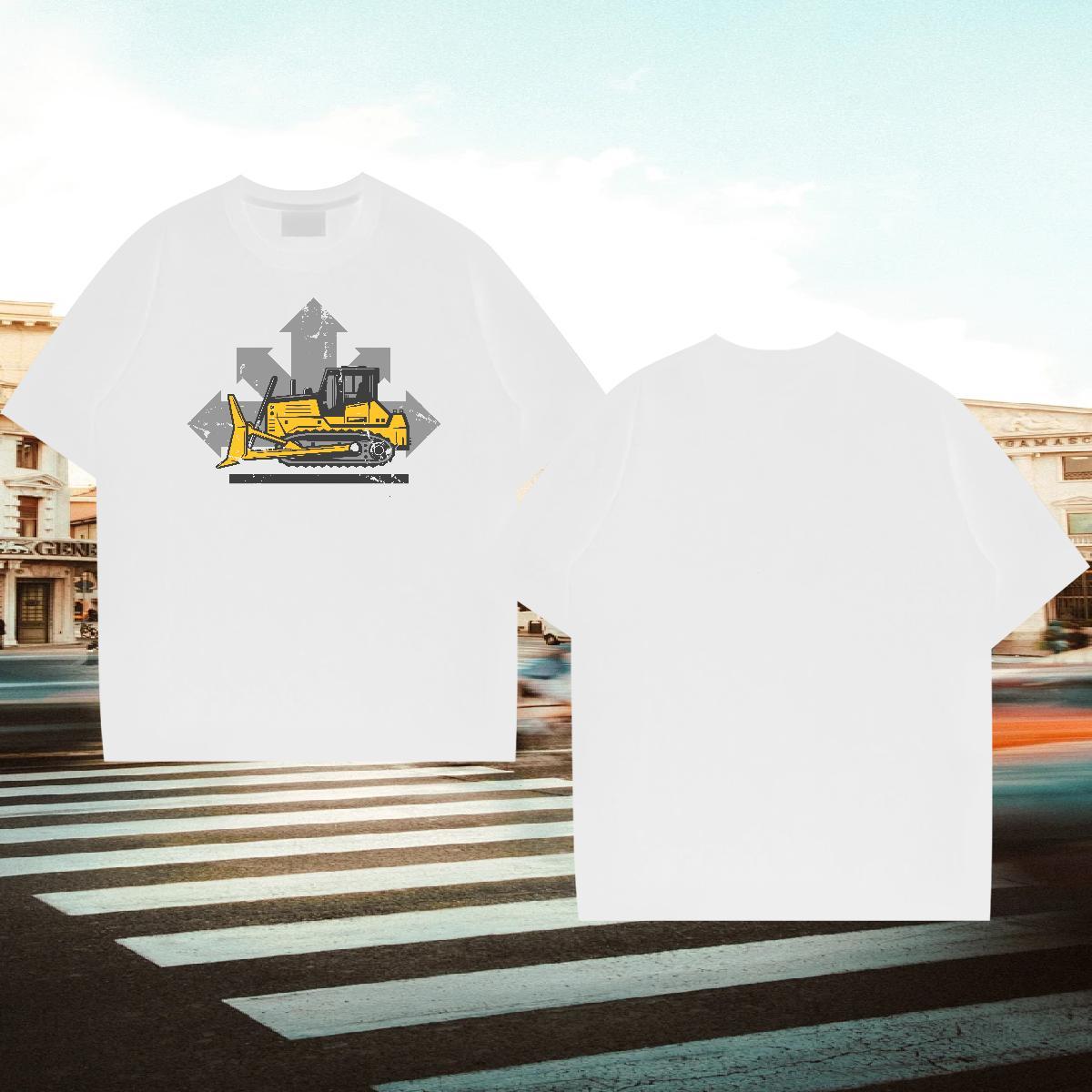 Loose Fit Men Tees 230g 100% Cotton Street Casual car DIY Printed Round Neck Short Sleeve New Designer Mens T Shirts Clothes