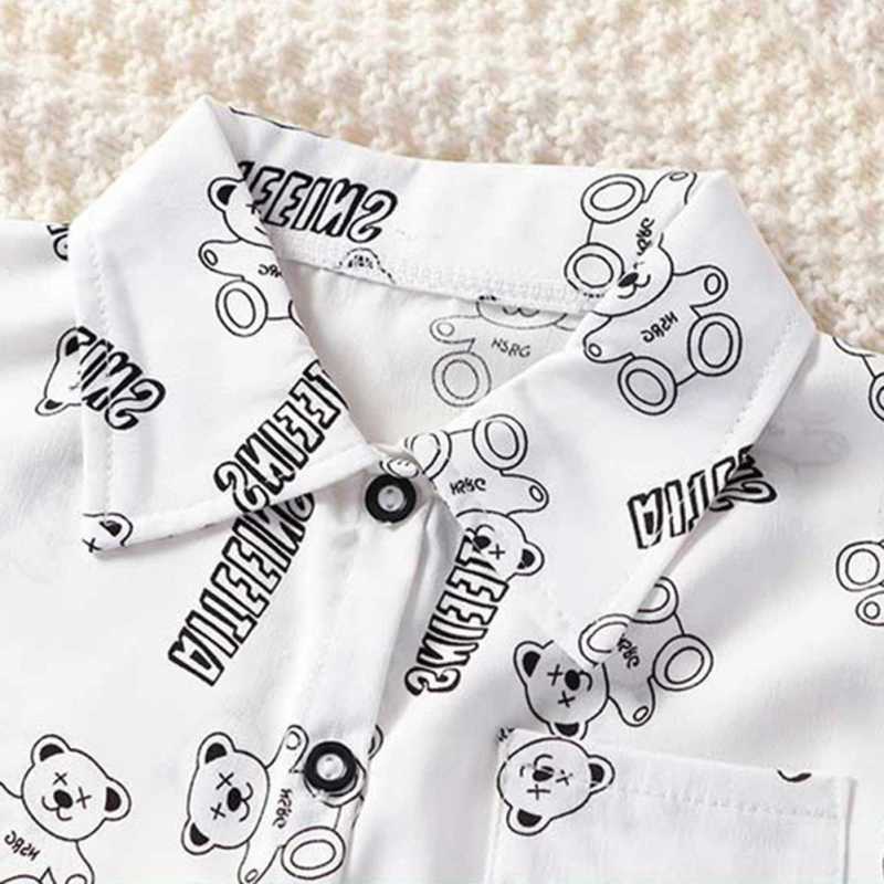 Childrens shirts childrens clothing soft short sleeves baby tops cartoon prints childrens shirts casual childrens clothingW240729