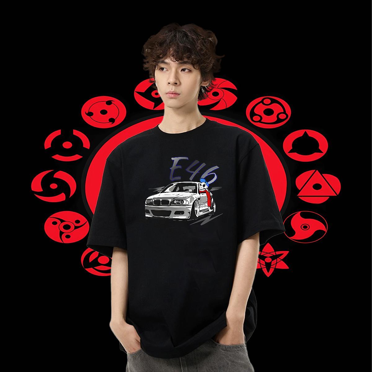 Classic Mens Tshirts 230g Cotton Casual car Anime Breathable Crew Neck Custom T-Shirts Top Tees
