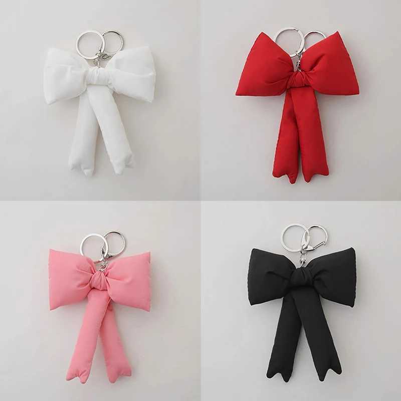 Y2K Trendy 3D Bowknot Keychain Sweet Bow Keyring For Girls Fashion Bag Pendant Backpack Hanging Decoration Couple GiftsL240729