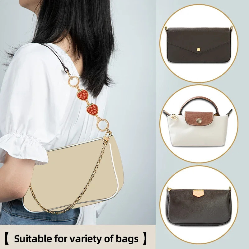 WUTA Bag Chain Extender for Bags Strap Extension Purse Pearl Chain Underarm Diagonal Handbag Belt Bag Accessories 240729