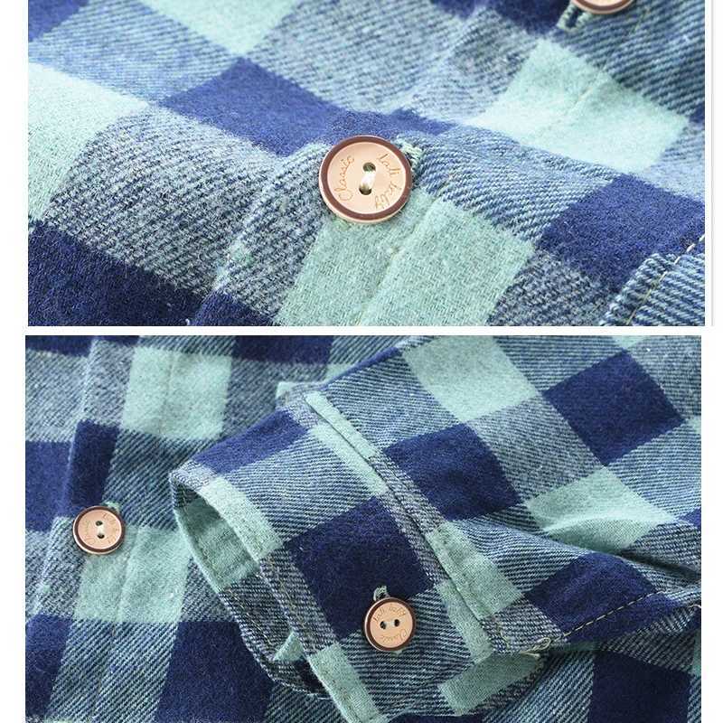 Childrens shirt 2-8Y boys spring and summer long sleeved checkered shirt childrens cardigan topW240729
