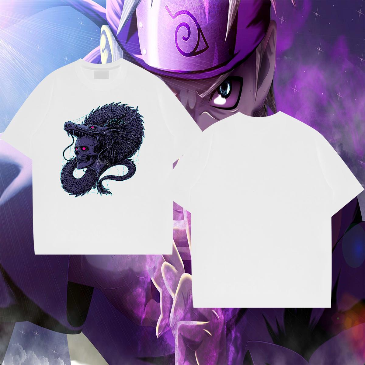 TOP Quality Mens Tshirts 100% Cotton 230g Anime Printing Street skull Cartoon Print Breathable Soft 2024 Mens T Shirts Tops Tees