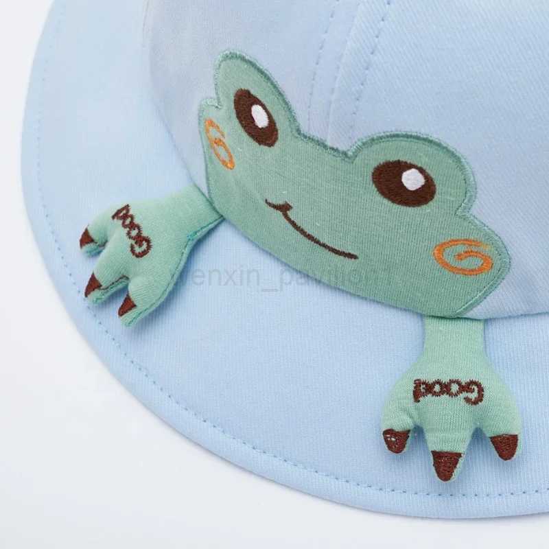 Baby Bucket Hat Frog New For Kids Spring Outdoor Boys Girls Sun Hat Summer Cute Flog Toddler Childrens Fisherman Cap CottonXJ240729