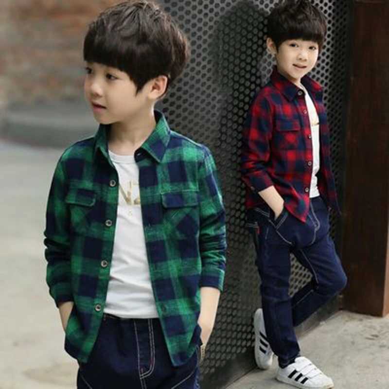 3-13 year old teenagers long sleeved plain shirt boys uniform teenagers top lapel school shirt boys childrens clothingW240729