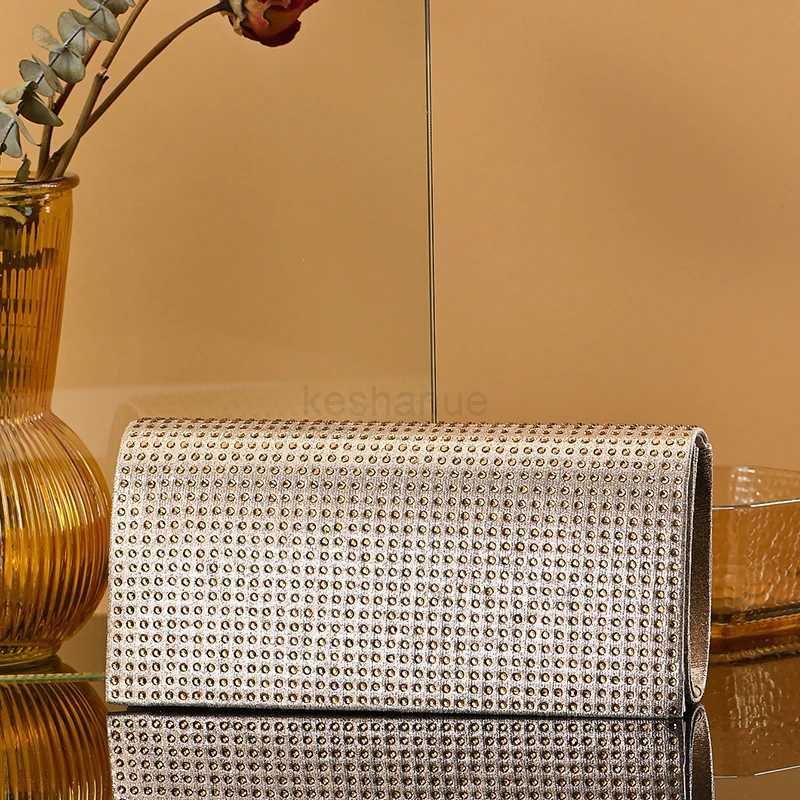 Rhinestone dinner bag fashion for female wholesales evening purse chain luxury envelope evening rhinestone clutch bags for womenXJ240729