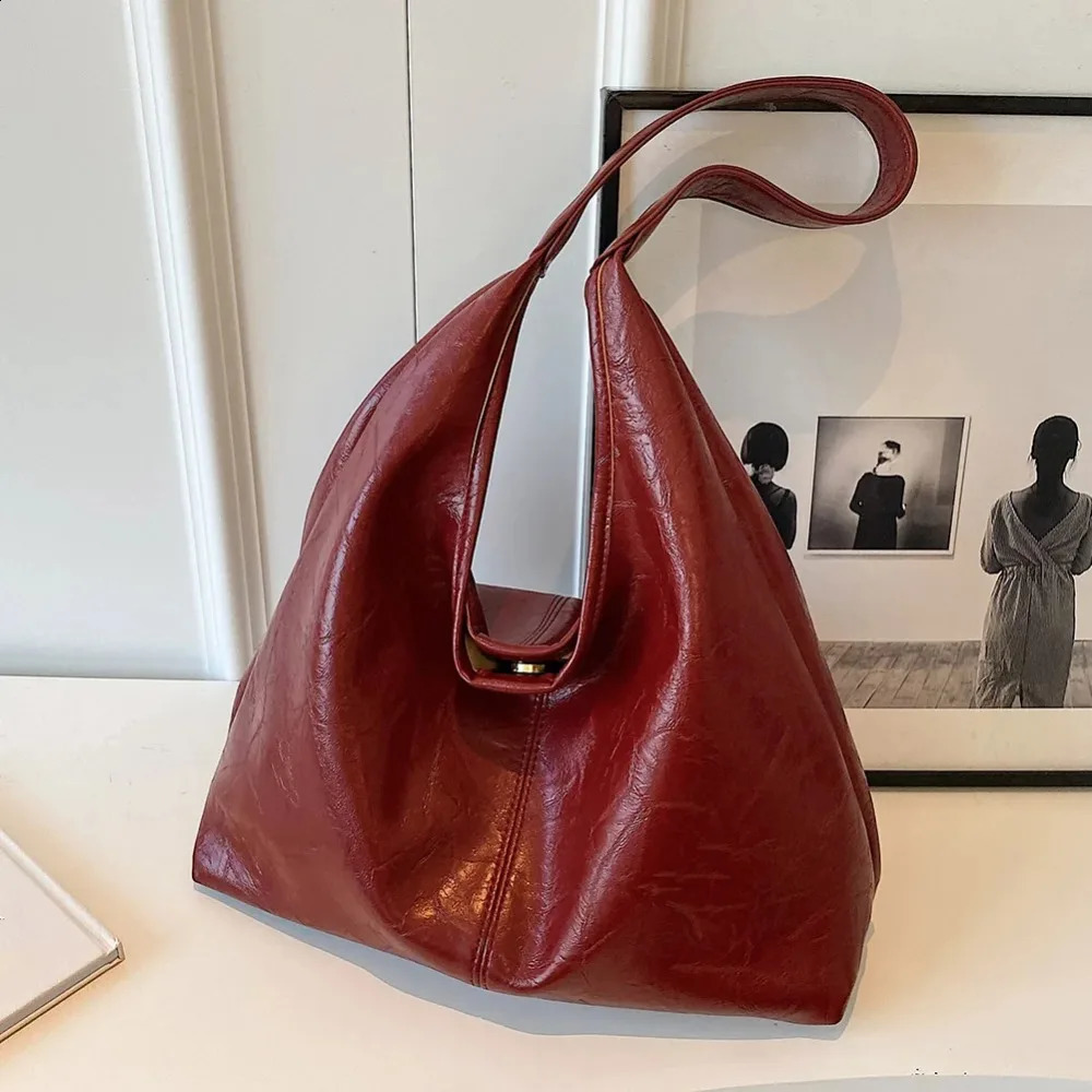 All-match Underarm Bag Bolso Mujer Fashion Bag PU Leather Shoulder Bag for Women Wedding Handbag 240729