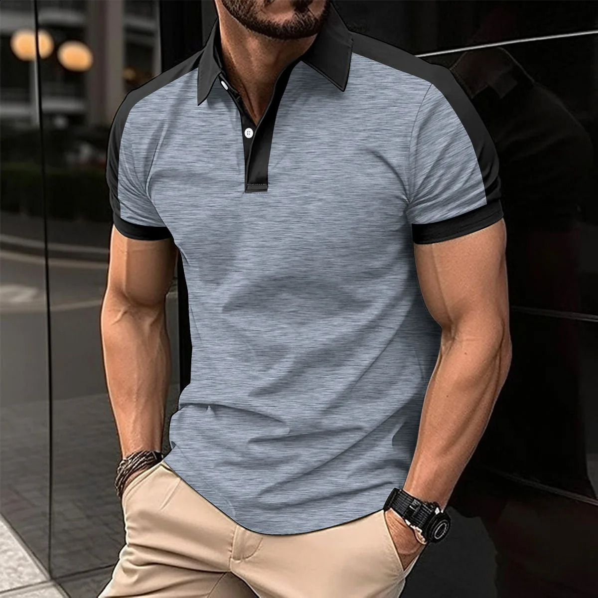 Summer Selling Mens Casual Polo Shirt 2024 Fashion Breathable Casual Sports Short Sleeved T-shirt Mens High-quality 240821
