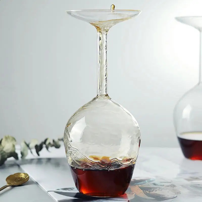 Upside Down Wine GlassUnique Red Wine GlassesFunny Gift for Men Women Valentines DayBirthdayAnniversary April Fools Day 240729