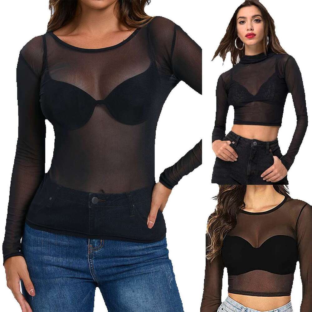 New Merchandise Fashion Short-sleeved Hip Hop Summer Printing Short Sleeve Hollow Out Slim Top Female Streetwear Clothes Lace Slim-fit Graphic T Shirt