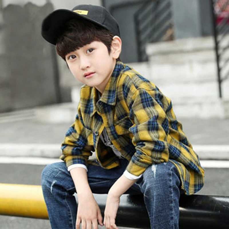 3-13 year old teenagers long sleeved plain shirt boys uniform teenagers top lapel school shirt boys childrens clothingW240729