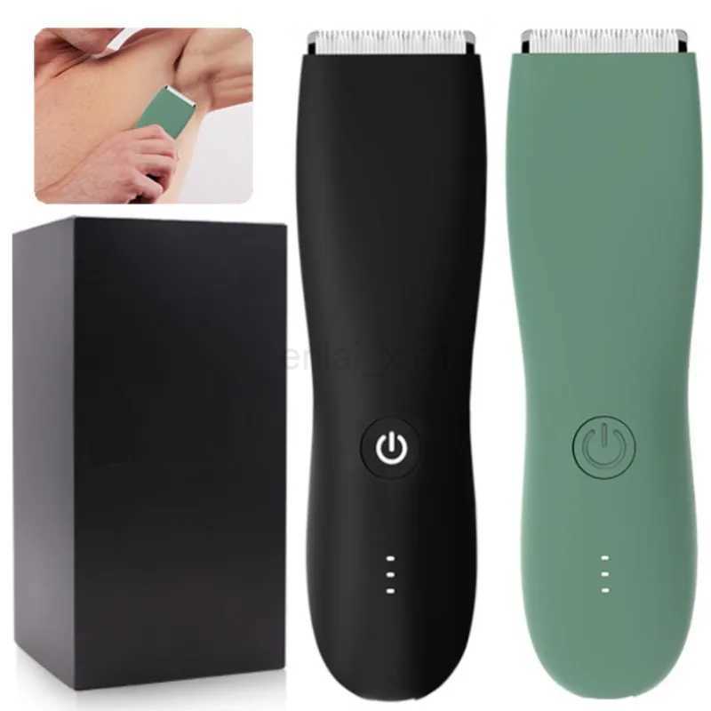 Body Hair Trimmer Shaver for Men Ball Trimmer for Groin Pubic Replaceable Ceramic Blade Groomer Electric Razor Waterproof ClippeY240729