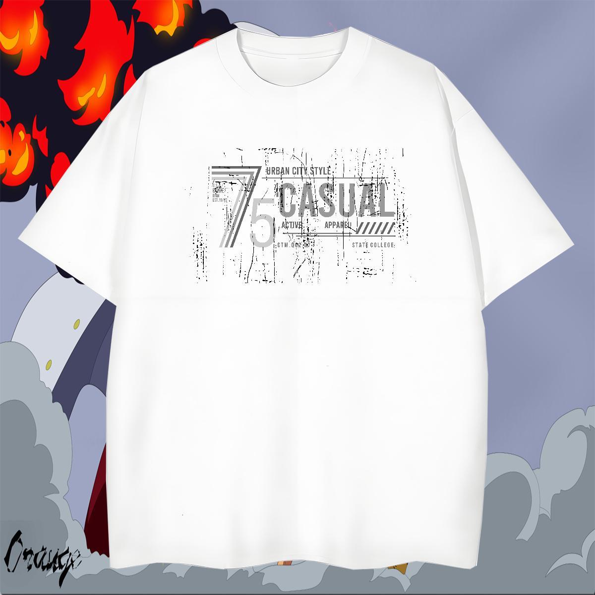 Cool Couples T Shirts 100% Cotton 230g High Street Hip Hop letter Oversized 4XL Crew Neck Breathable Fashion Design T-Shirts for Men Tee Shirt