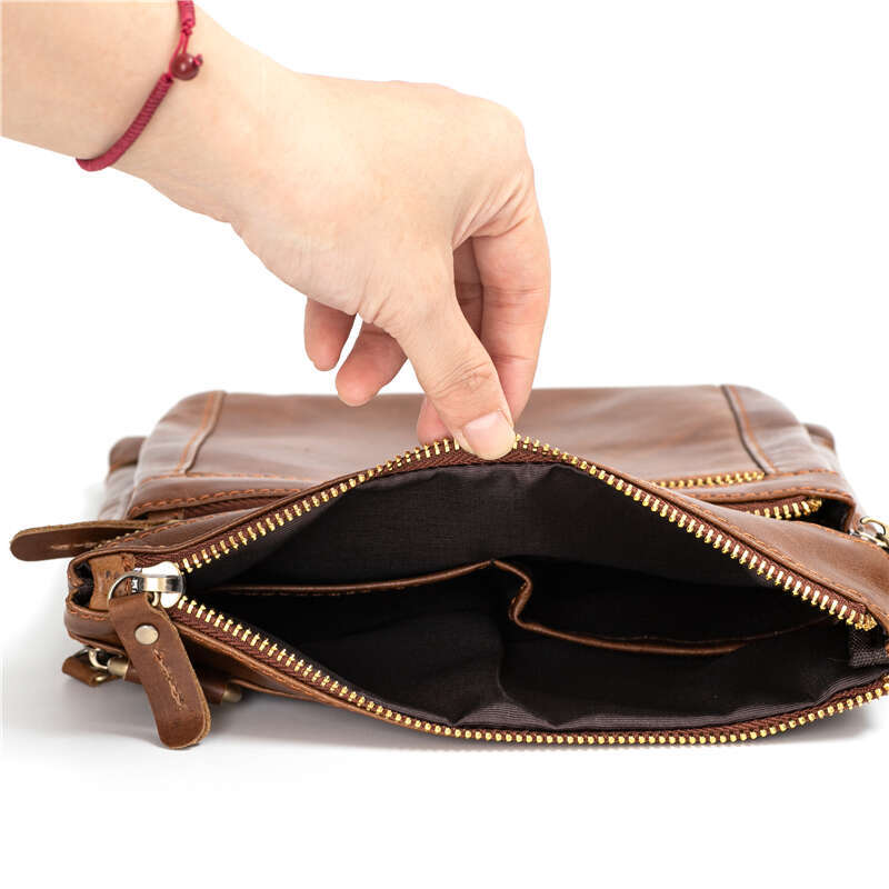 Ipad Case Big Crossbody for Men Genuine Hasp Men's Shoulder Bag Leather Fashion Messenger Bags Man