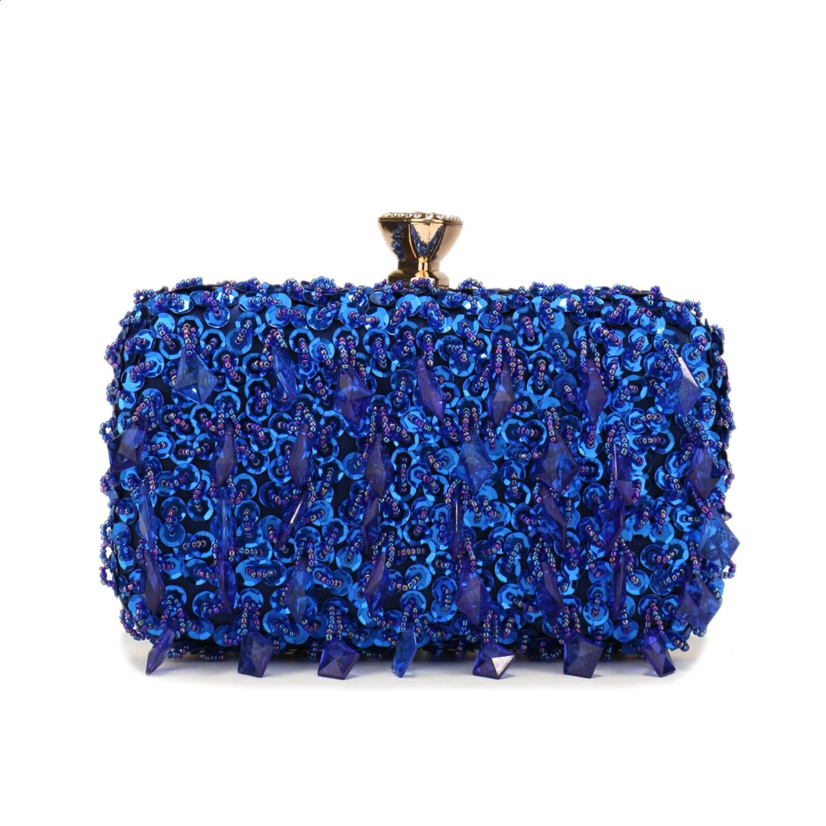 Diamonds Beaded Wedding Chain Shoulder Clutches Plastic Embroidery Party Dinner Purse Tassel Women Evening Bags 250820 - view 6