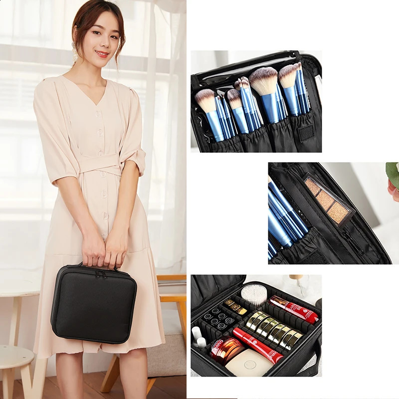 2025 NEW Case for Women Beauty Brush Makeup Travel Necessary Waterproof Cosmetic Bag 240722 zhanyishengli