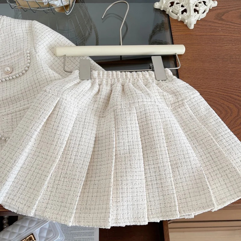 Girls Suits Spring Long Sleeve Princess CoatSkirt Fashion Korean Children Clothing Two Piece Set Girls Outfit Sets 2 3 4 5 6 7Y 240729