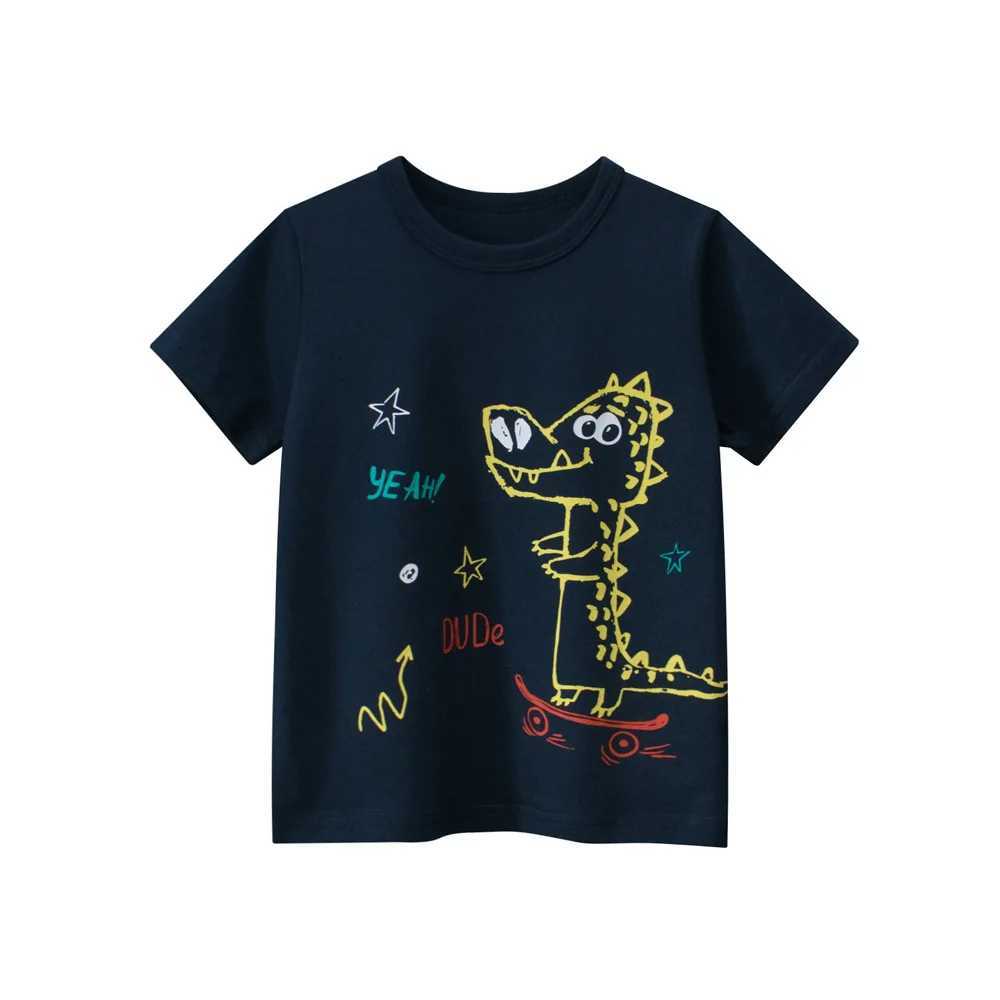 T-shirts Dinosaur Boy T Shirt Cotton Toddler Kid Tshirt Baby Boy Summer Clothes Short Sleeve Tee Top Childrens OutfitL24729