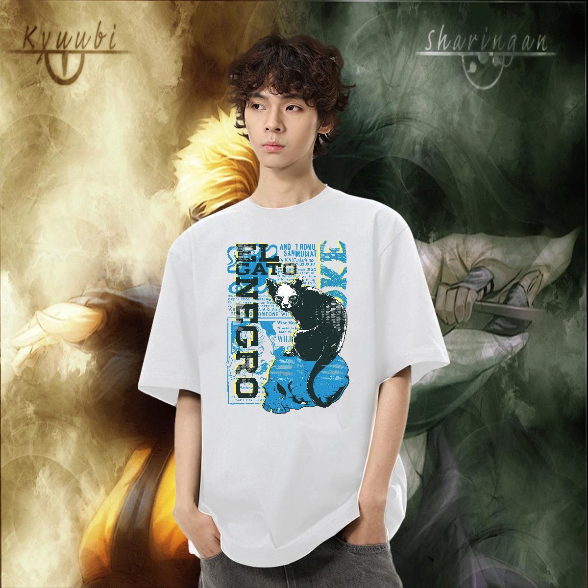 TOP Quality Tshirt for Man Woman 230g 100% Cotton Summer Casual cat White Plus Size Breathable Designer Fashion T-Shirts for Men Tops