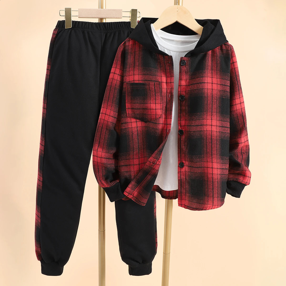 Kids Boys Clothing Set Long Sleeve Autumn 2 Pcs Set Casual Hoodie Boys Outfits Fashion Children Suit Boys Clothes 8-14 Years 240729