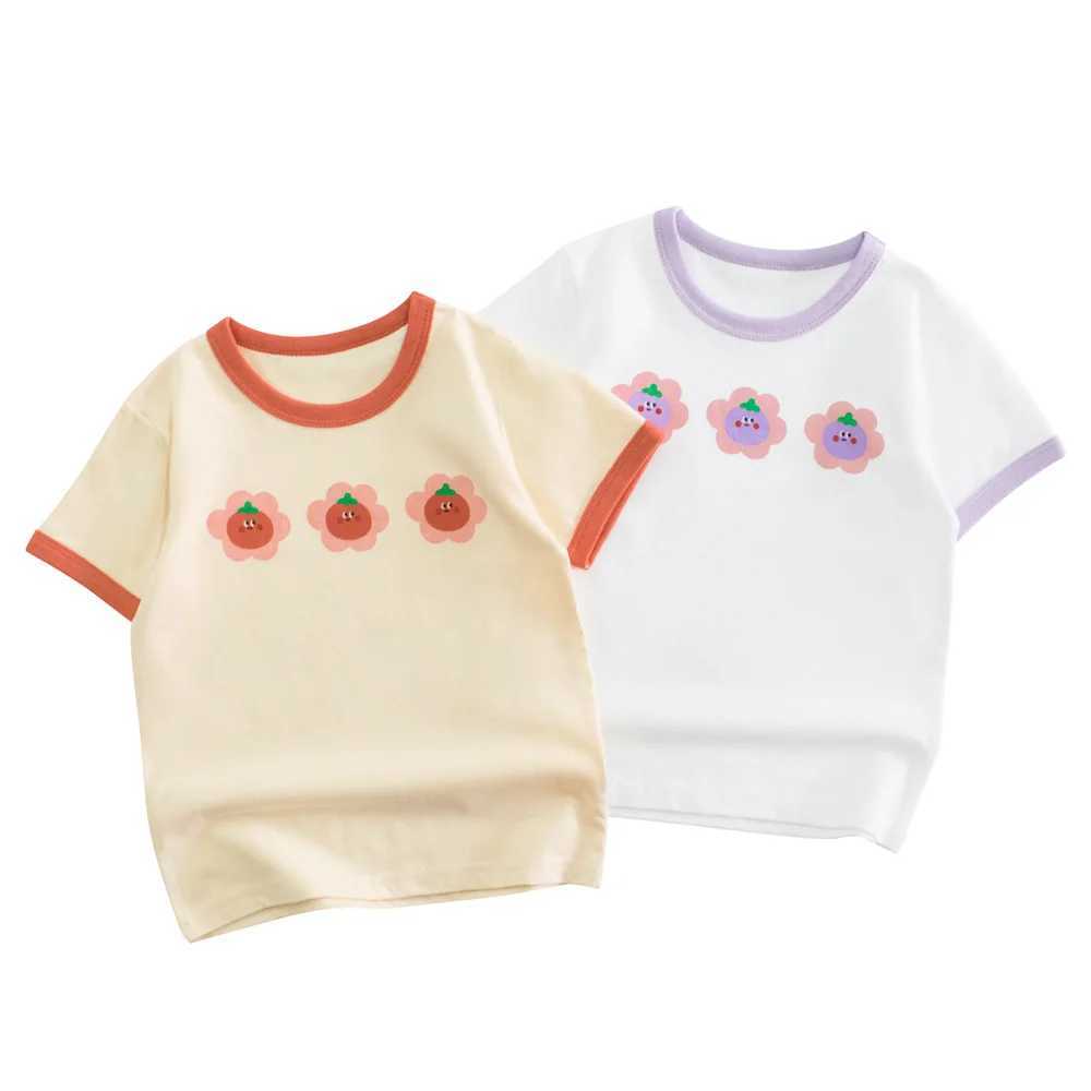 T-shirts 1-9T Cotton Kid Girl T Shirt Toddler Summer Baby Clothes Short Sleeve Infant Tee Top Casual Basic Tshirt OutfitL24729