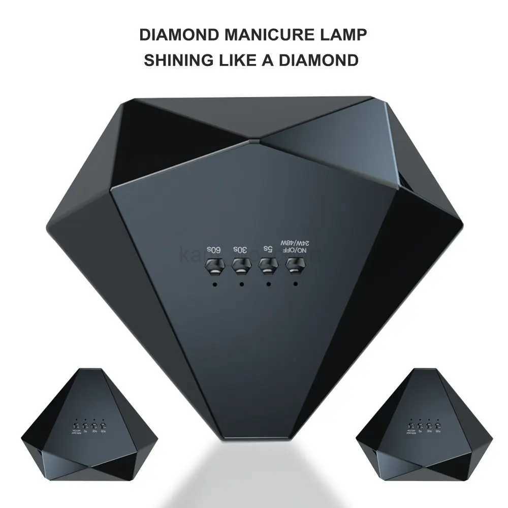Nail Lamp 48W Diamond Shaped UV LED Curing Speed Polish Lights 30 LED Nail Dryer 3 Timers Auto Sensor Nail Manicure Pedicure KitM240729