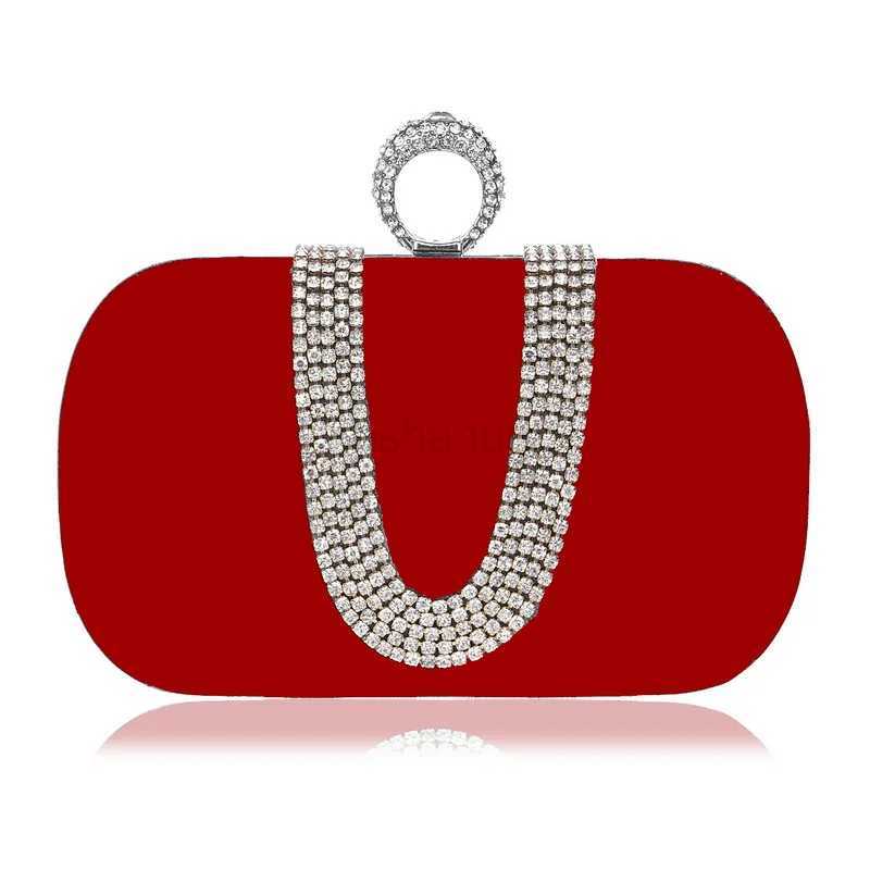 Luxury Women Evening Bags Diamond luxury Clutch bag Party Diamonds Lady black Red Chain Shoulder bag Handbags for PurseXJ240729
